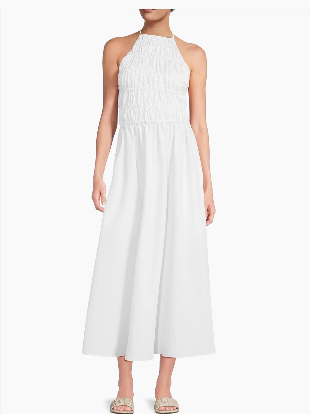 SOLID & STRIPED The Meira Cotton Sleeveless Midi-Dress